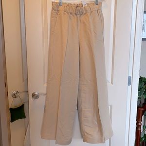Ann Taylor Linen/Rayon Palazzo Pants in Khaki